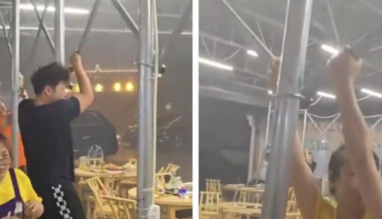 VIDEO: Fuertes vientos en China volaron techo de restaurante con todo y sus clientes