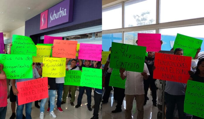 Estalla manifestación de trabajadores de Suburbia en Cancún y Playa del Carmen 