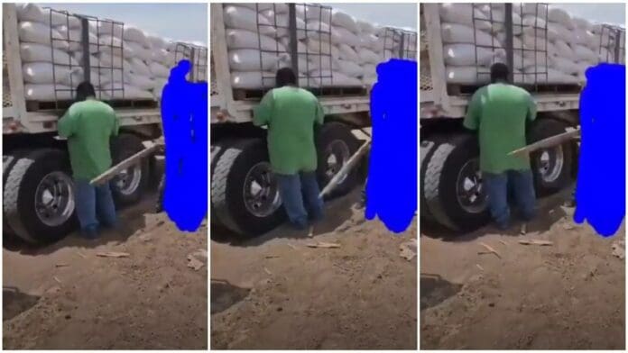 Sujetos castigan a tablazos a trailero que transportaba sal