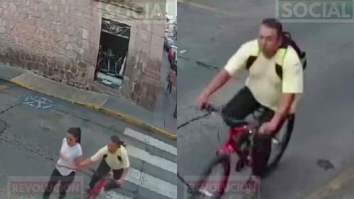 VIDEO: Hombre en bicicleta acosa a una mujer en calles de Morelia