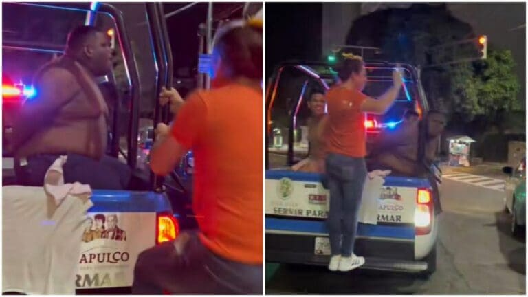 Video: Policías de Acapulco prestan su patrulla para hacer un TikTok y desatan críticas