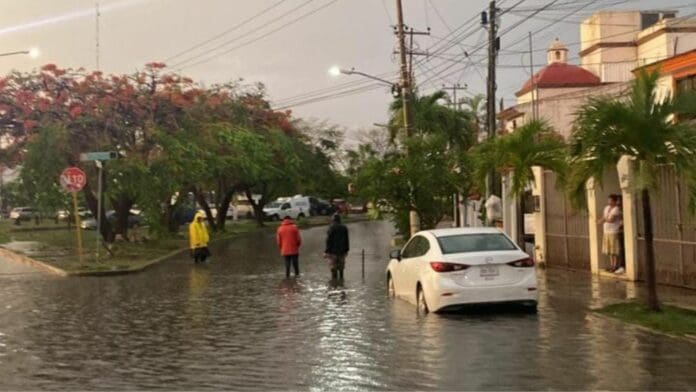Fuertes lluvias; hasta 52 milímetros de agua cayeron en menos de una hora en Cancún