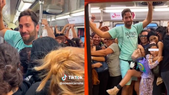 VIDEO: Mujeres acosan a turista extranjero en el Metro de la CDMX