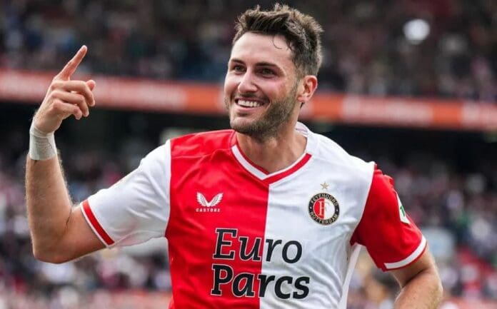 Santiago Giménez volvió con todo al Feyenoord, anotando contra el Benfica