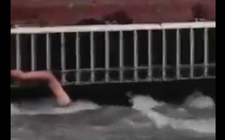 Un reportero interrumpió su transmisión en vivo para salvar a una persona que era arrastrada por la corriente en Atlixco.