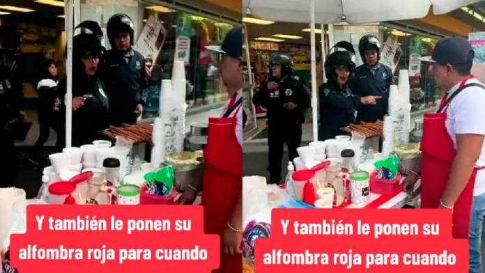 Sandra Cuevas exige uso de tapetes a vendedores para que no manchen de grasa la banqueta