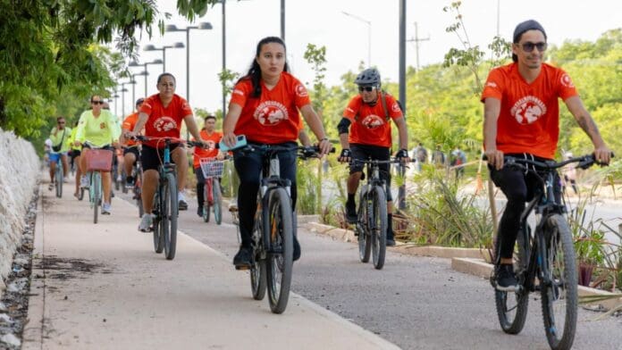 Tulum realiza tercera rodada naranja actívate, únete y di no a la violencia contra las mujeres y niñas”