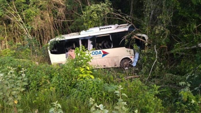 Un accidente carretero ocurrido en Bacalar dejó un menor de edad fallecido y por lo menos 21 personas lesionadas.
