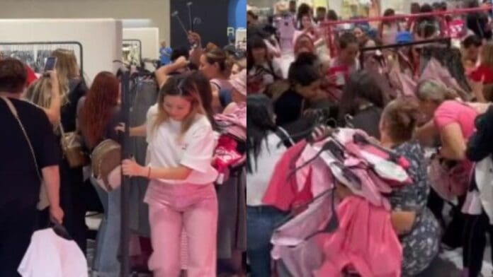 VIDEO: Mujeres pelean por colección de Barbie en Zara 