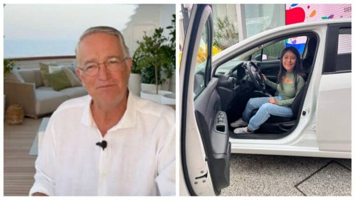 Salinas Pliego regala auto a joven en 30 aniversario de TV Azteca: 