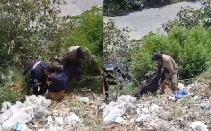 Una señora golpeó, robó y luego arrojó a su esposo a un canal de aguas negras en Ecatepec