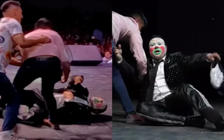 Taclean a payaso Brincos Dieras durante show; lo sacan en ambulancia