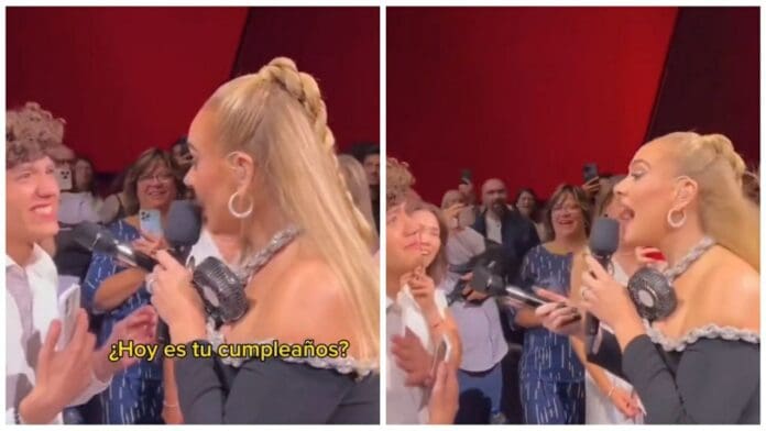 Así le cantó Adele “Feliz Cumpleaños” a un fan mexicano en Las Vegas