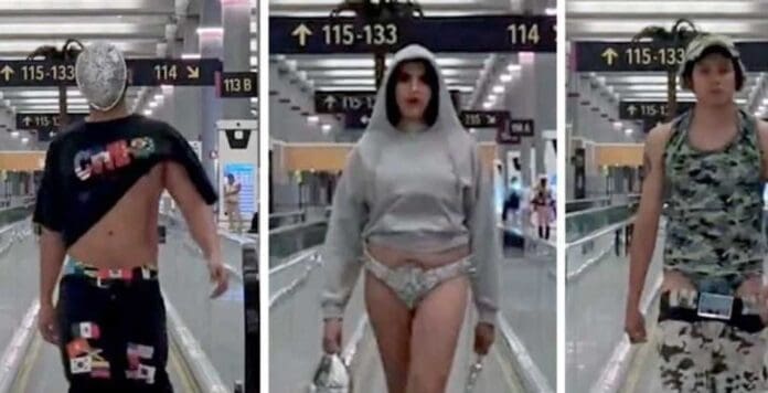 VIDEO: Arman desfile de modas en pasillos del AIFA