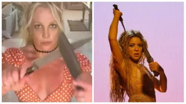 Britney Spears calma a quienes se preocuparon por su peligroso baile con cuchillos: “Estoy imitando a Shakira”