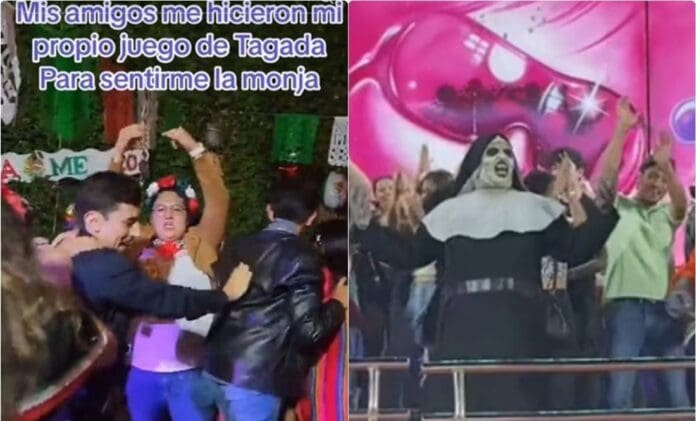 Jóvenes imitan a la monja más viral de TikTok