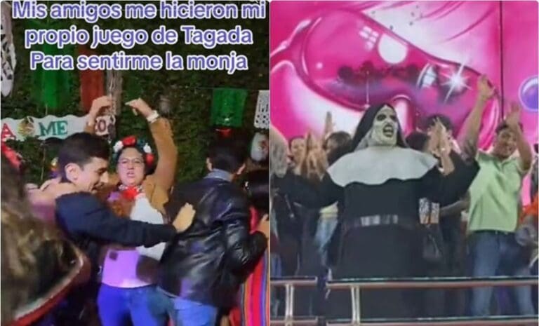 Jóvenes imitan a la monja más viral de TikTok