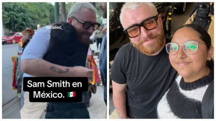 Sam Smith se pasea por las calles de la CDMX y comparte con algunos de sus fans