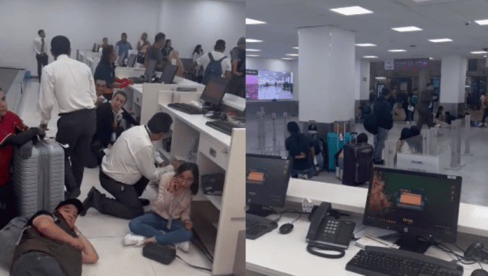 Balacera en el AICM dejó dos policías heridos y un detenido