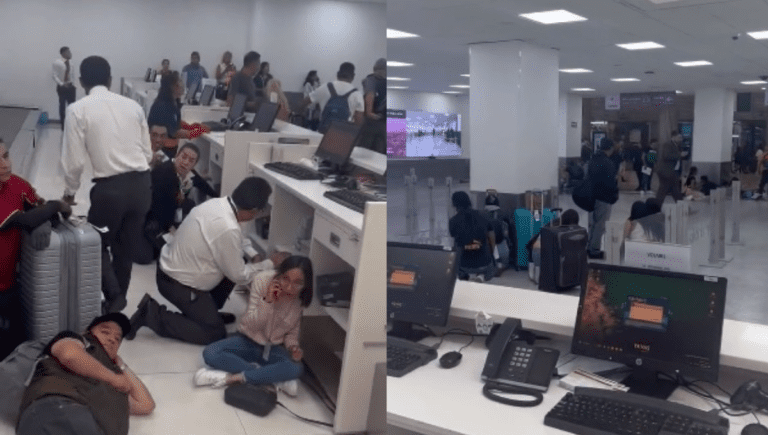 Balacera en el AICM dejó dos policías heridos y un detenido