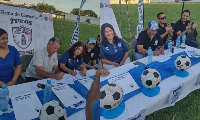 ¡Campeones! Renueva convenio filial 2023-2024 el club de fútbol Pachuca en Chetumal