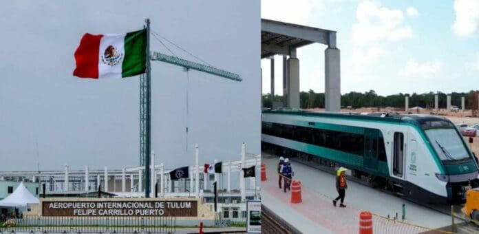 En el marco de su informe, el presidente de la república aseguró que el Tren Maya y el aeropuerto de Tulum se inaugurarán en diciembre.