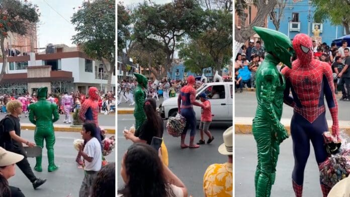 VIDEO: Hombre disfrazado de Spiderman salva a niño de ser atropellado