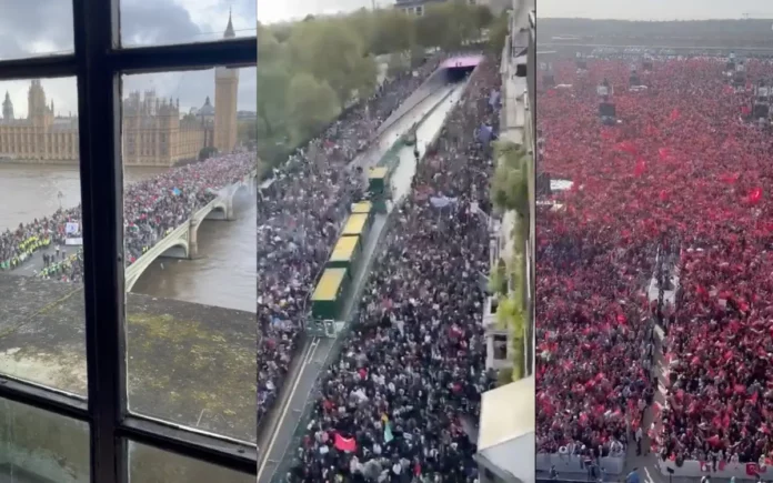 Miles de personas se manifiestan en el mundo en solidaridad con Gaza