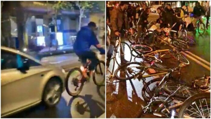Un auto arrolla a un grupo de ciclistas durante una marcha en Madrid