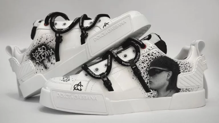 Artista se viraliza por pintar el rostro de Peso Pluma en tenis Dolce & Gabbana.