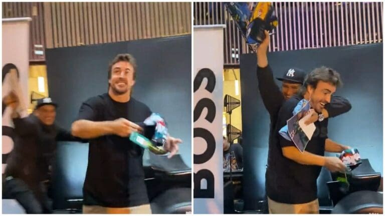 Fernando Alonso genera la locura en México: Fan burla seguridad para abrazarlo