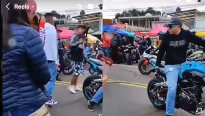 VIDEO: Sujeto amenaza con arma larga a motociclista tras riña en la México-Cuernavaca