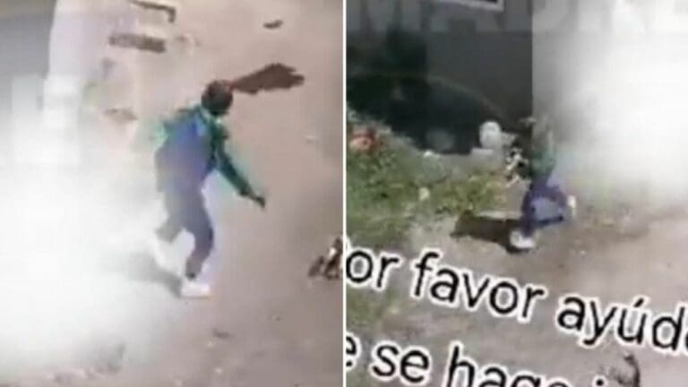 VIDEO: Captan a sujeto maltratando a patadas a un perrito en Edomex