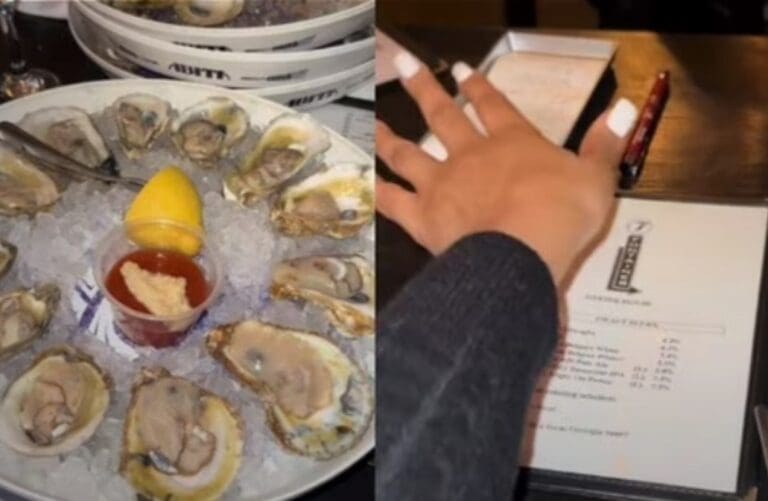 VIDEO: Mujer es abandonada por su cita tras comer 48 ostiones que costaban más de tres mil pesos