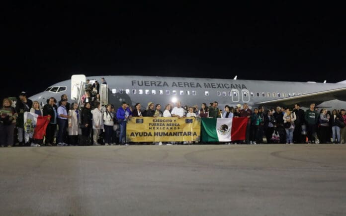 Fuerza Aérea Mexicana trasladará a los mexicanos repatriados en Israel a España