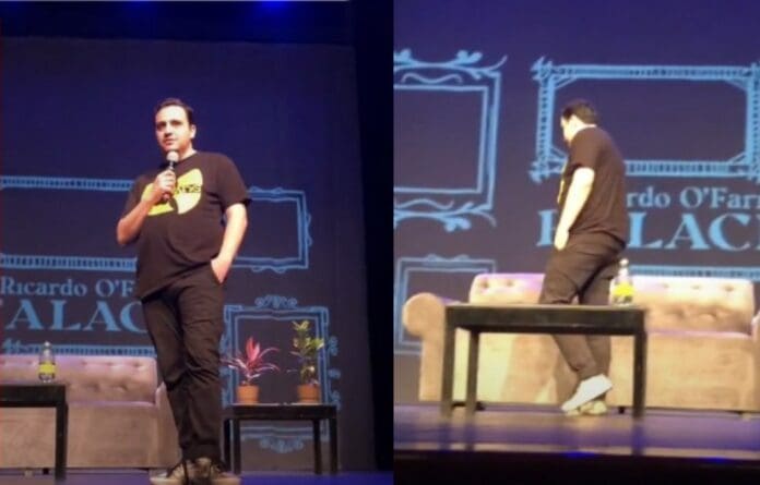 Ricardo O'Farrill es criticado por su reacción ante el sismo ocurrido durante su show