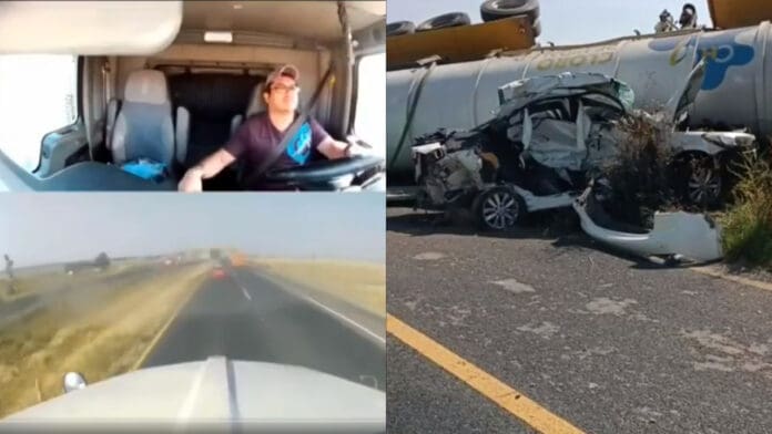 VIDEO: Conductor fallece tras rebasar a otro coche e impactar contra una pipa en la México - Pachuca