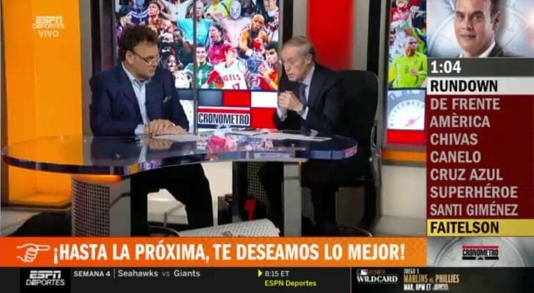 David Faitelson se va a Televisa. Y ante ello, su mentor, José Ramón Fernández se despidió de él al aire en su programa.