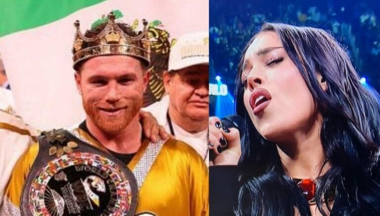Video: “Canelo” Álvarez gana sin convencer a todos; Danna Paola interpretó el himno