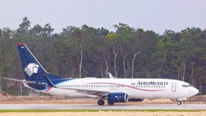 Este martes aterrizó en el aeropuerto de Tulum un vuelo de prueba de Aeroméxico. La terminal será inaugurada este viernes.
