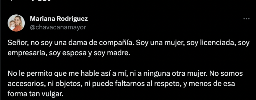 Con la fosfo no se mete nadie Así reaccionó Mariana Rodríguez a la salida de Fox de X
