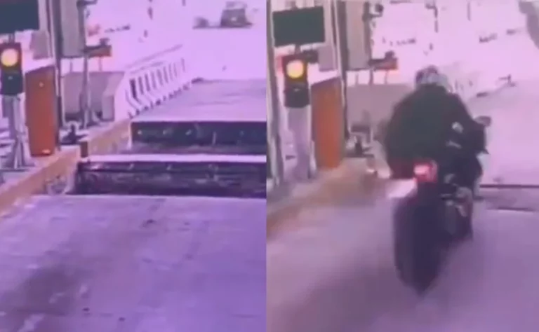 Video: Motociclistas salen “volando” tras intentar cruzar la México-Cuernavaca sin pagar