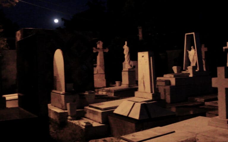 VIDEO: Hombre va a panteón de noche en su Tesla y sensores detectan personas alrededor