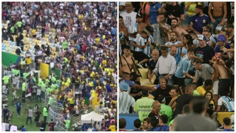 Pelea en las tribunas retrasa el Brasil vs Argentina en el Estadio Maracaná