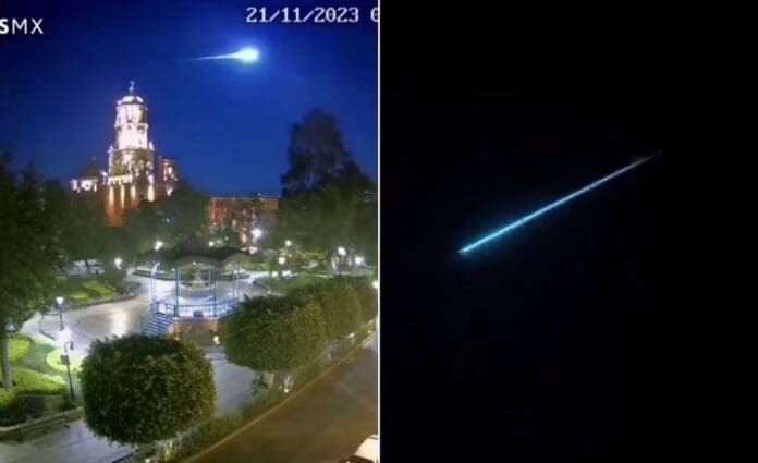 Meteorito es captado en México