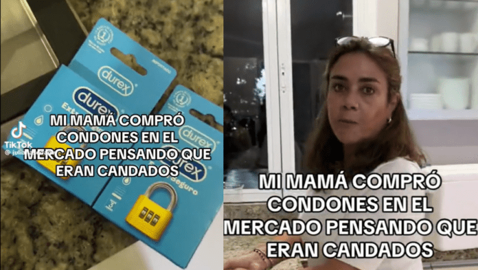Video: Madre compra condones en el mercado pensando que eran candados