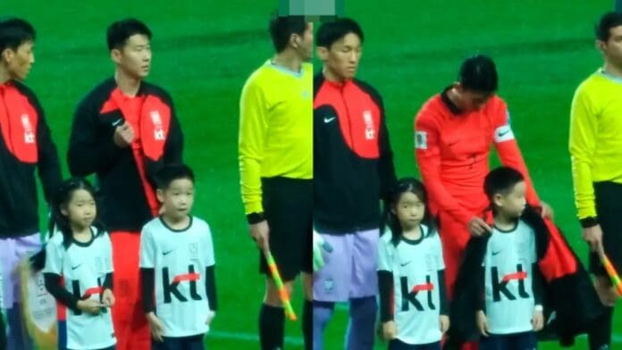 El gran gesto del futbolista Heung-Min Son con un niño que temblaba de frío previo al partido