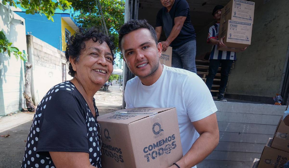 Inicia la quinta entrega de Comemos Tod@s, el Programa del Bienestar que da seguridad alimentaria a las familias cancunenses y quintanarroenses: Pablo Bustamante