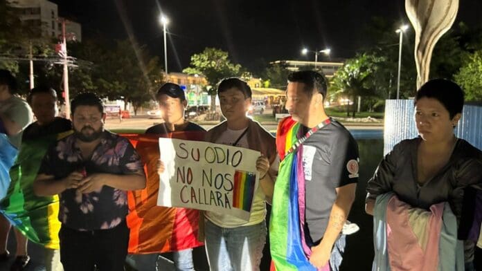 Protestan activistas LGBTTTIQ+ de Cancún por muerte de magistrade Ociel Bahena; piden se investigue el deceso
