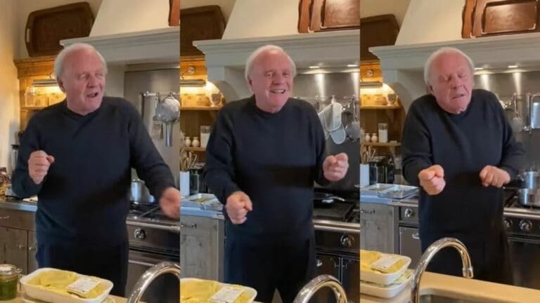 Anthony Hopkins mostró su destreza para el baile mientras cocina
